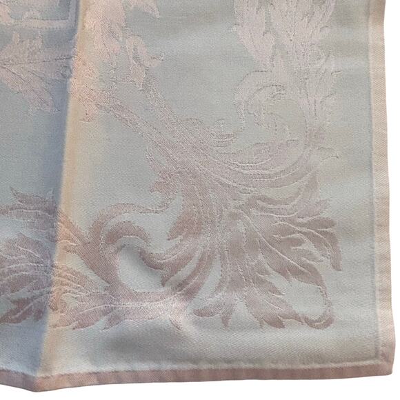 Vintage pink brocade formal dinner napkins (10) pastel textured large squares - Picture 6 of 8